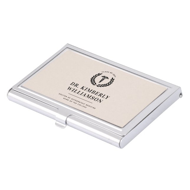 Personalized Modern Medical School Graduation Business Card Case (Front)