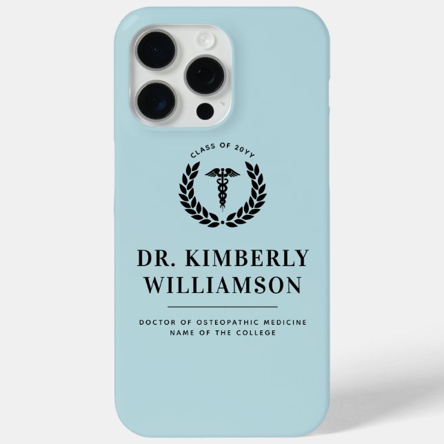 Personalized Modern Medical School Graduation Case-Mate iPhone Case (Back)
