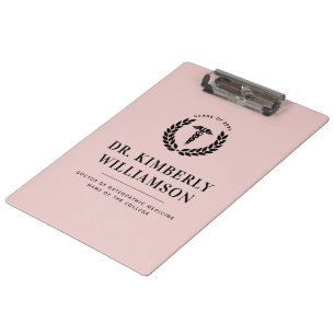 Personalized Modern Medical School Graduation Clipboard