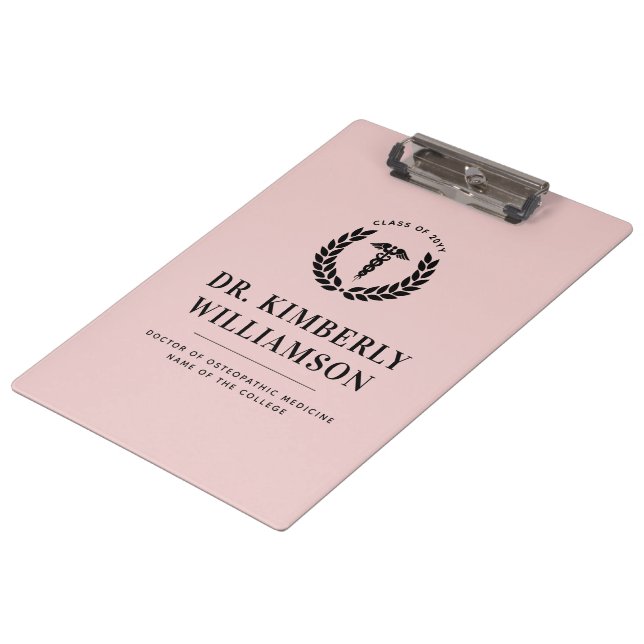 Personalized Modern Medical School Graduation Clipboard (Angled)
