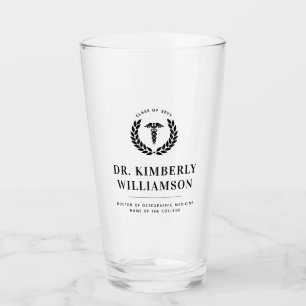 Personalized Modern Medical School Graduation Glass