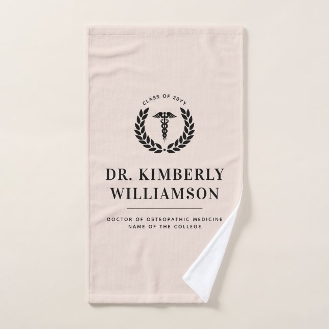 Personalized Modern Medical School Graduation Hand Towel (Hand Towel)