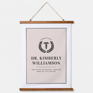 Personalized Modern Medical School Graduation Hanging Tapestry