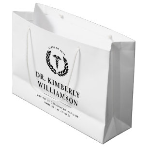 Personalized Modern Medical School Graduation Large Gift Bag