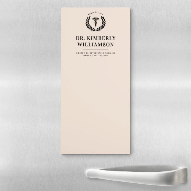 Personalized Modern Medical School Graduation Magnetic Notepad (In Situ)