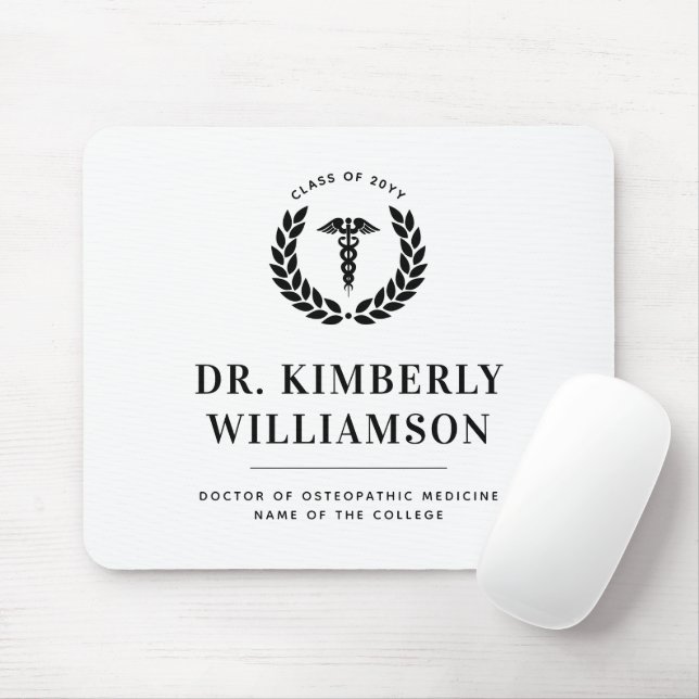 Personalized Modern Medical School Graduation Mouse Pad (With Mouse)