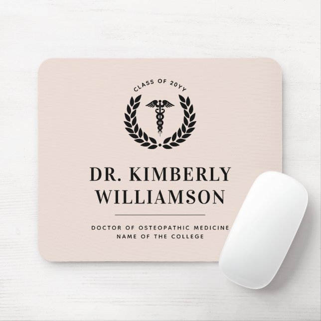 Personalized Modern Medical School Graduation Mouse Pad (With Mouse)