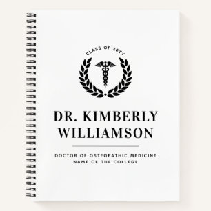 Personalized Modern Medical School Graduation Notebook