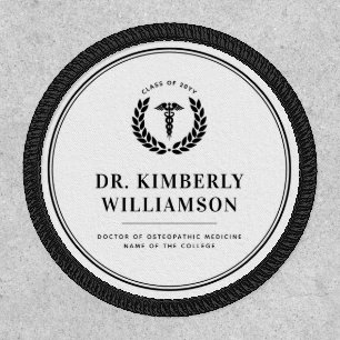 Personalized Modern Medical School Graduation Patch