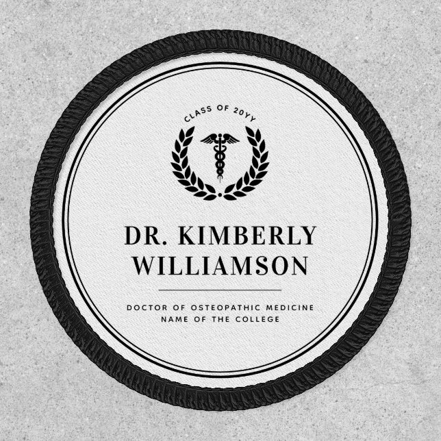 Personalized Modern Medical School Graduation Patch (Front)