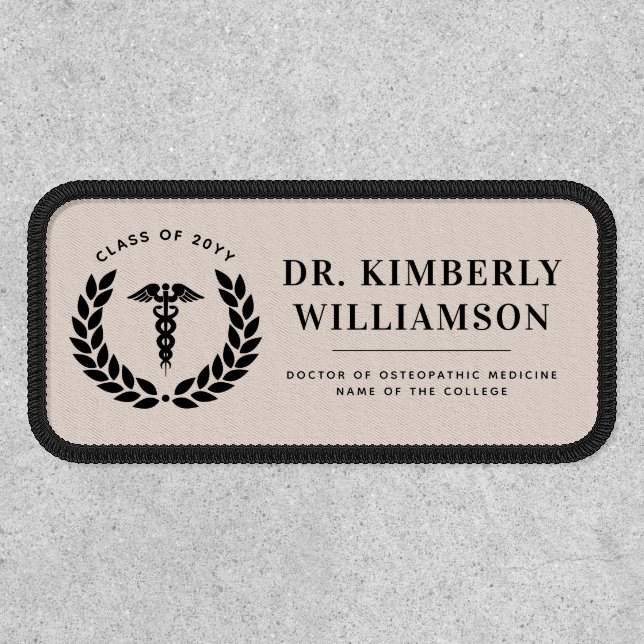 Personalized Modern Medical School Graduation Patch (Front)