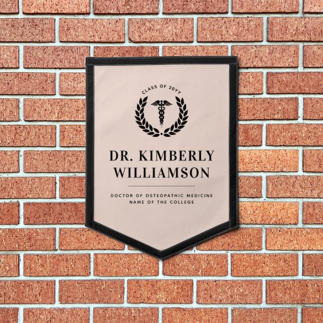Personalized Modern Medical School Graduation Pennant (Insitu 1)