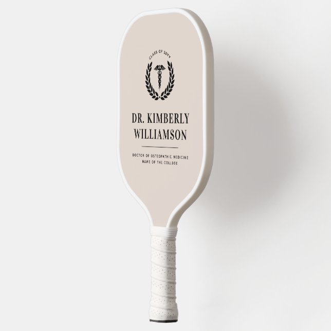 Personalized Modern Medical School Graduation Pickleball Paddle (Left)