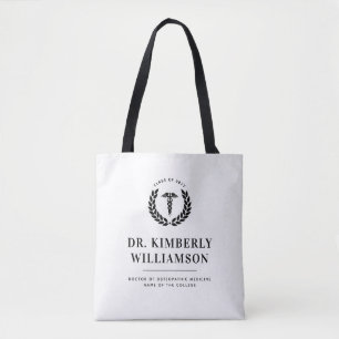 Personalized Modern Medical School Graduation Tote Bag