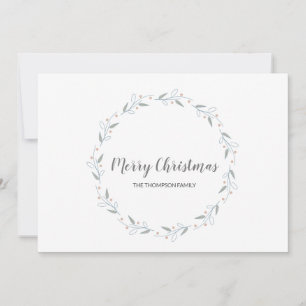 Personalized Modern Merry Christmas Family Holiday Card