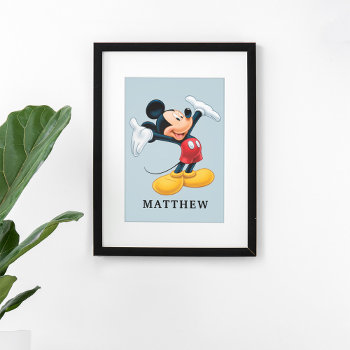 Personalized Modern Mickey | Airbrushed Poster by MickeyAndFriends at Zazzle