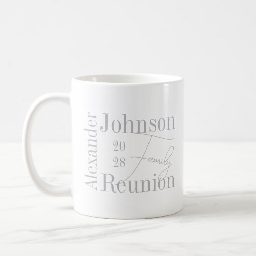 Personalized Modern Minimal Family Reunion Coffee Mug
