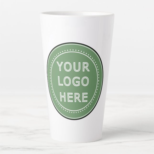 personalized Modern, Minimalist, & Elegant  Latte Mug (Front)