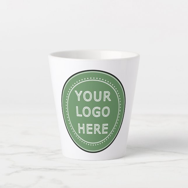 personalized Modern, Minimalist, & Elegant  Latte Mug (Front)