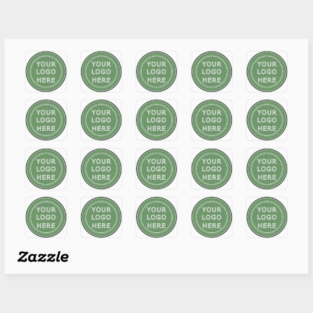 personalized Modern, Minimalist, & Elegant  Square Sticker (Sheet)