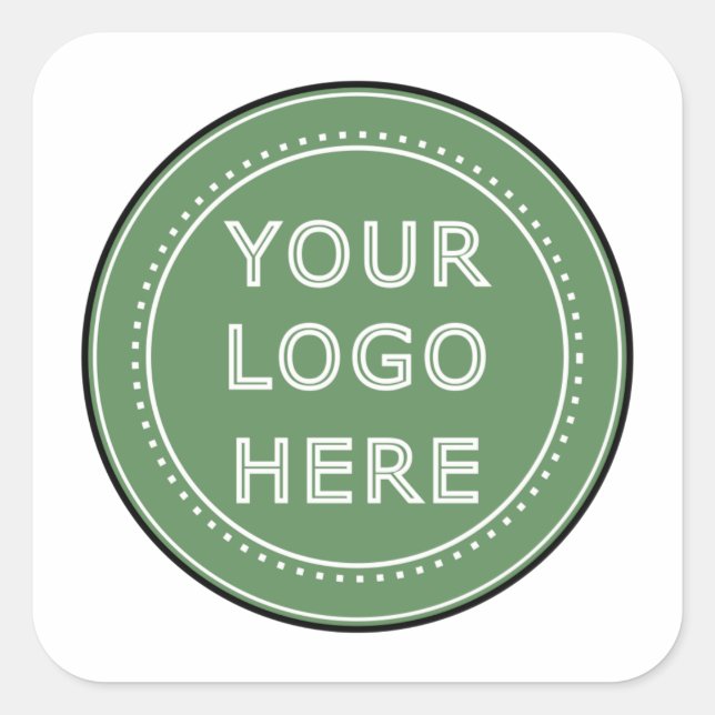 personalized Modern, Minimalist, & Elegant  Square Sticker (Front)