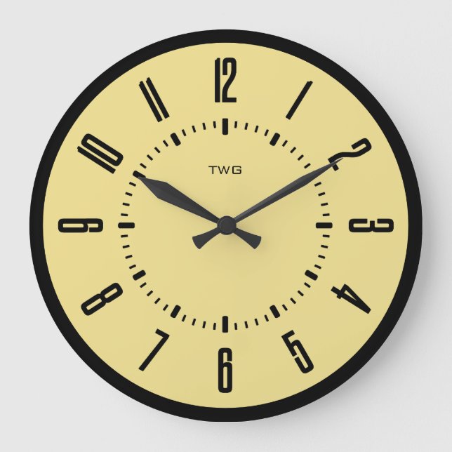 Personalized Modern Minimalist Large Clock (Front)