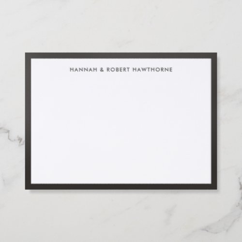 Personalized Modern Minimalist Letterpress Elegant Photo Cards