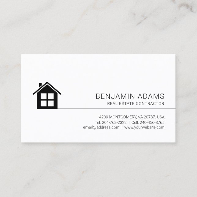 Personalized Modern Minimalist Professional Business Card (Front)