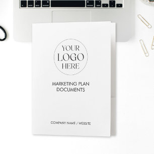 Personalized Modern Minimalist Simple Company Logo Pocket Folder