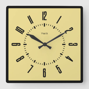 Personalized Modern Minimalist  Square Wall Clock