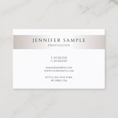 Personalized Modern Minimalistic Elegant Template Business Card