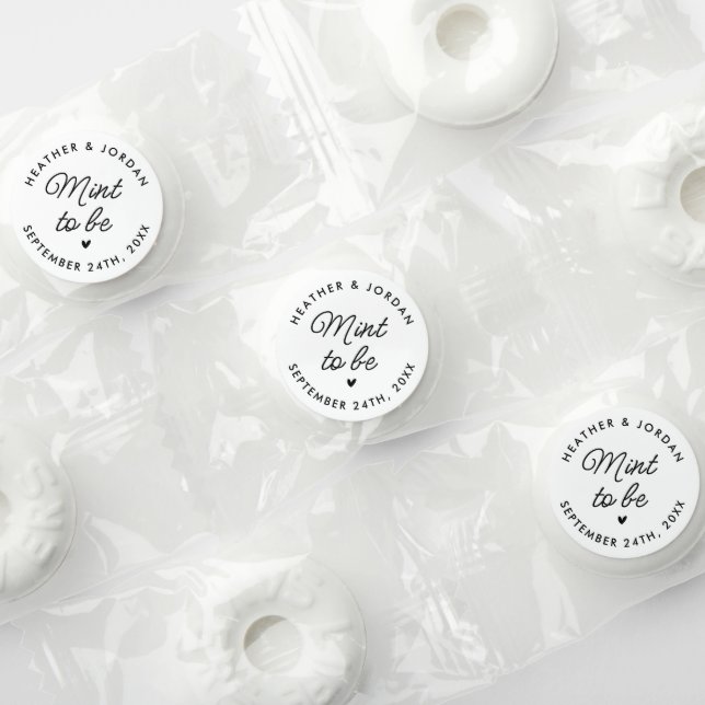 Personalized Modern Mint To Be Wedding Mint Favors (Assorted)