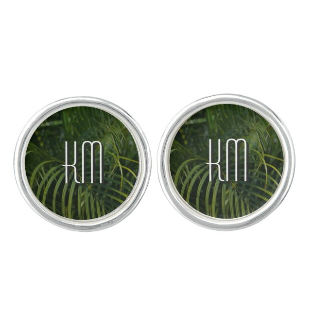 Personalized modern Monogram, gift for men, Cufflinks (Front)