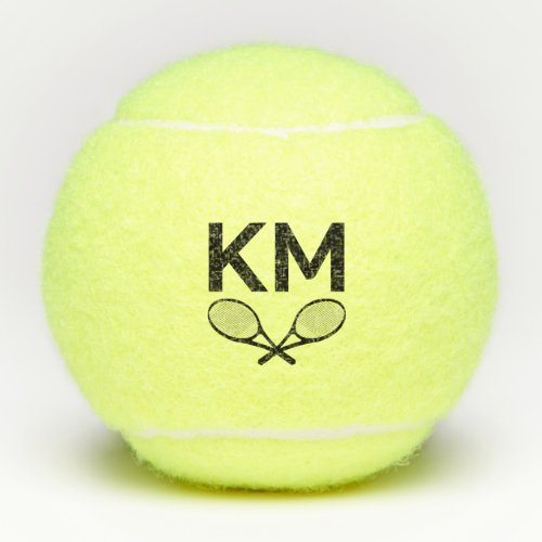 Personalized Modern Monogram Initials Stylish  Tennis Balls