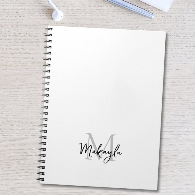 Personalized Modern Monogram  Notebook (Creator Uploaded)