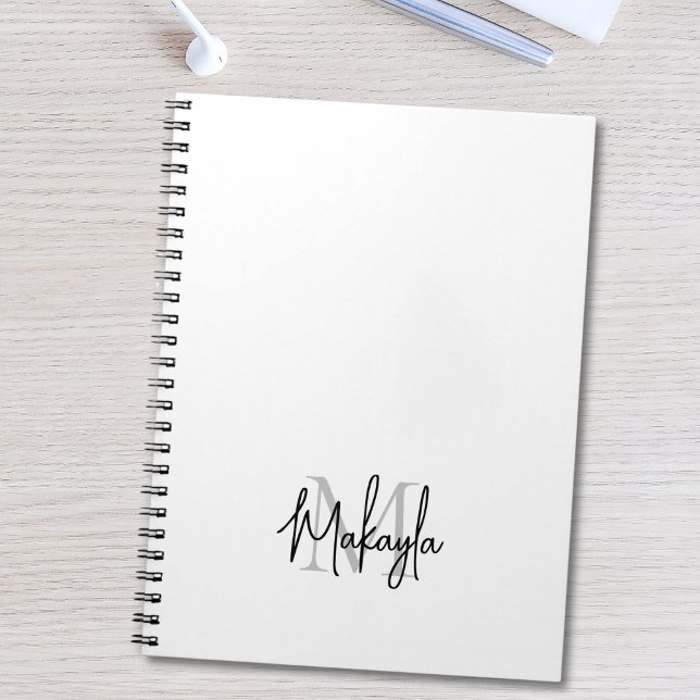 Personalized Modern Monogram  Notebook (Creator Uploaded)