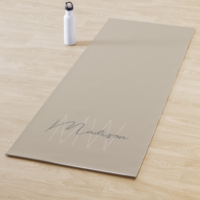 Personalized Modern Monogram Yoga Mat (In Situ)
