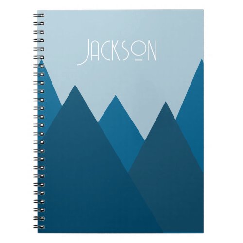 Personalized modern mountain outdoorsy notebook