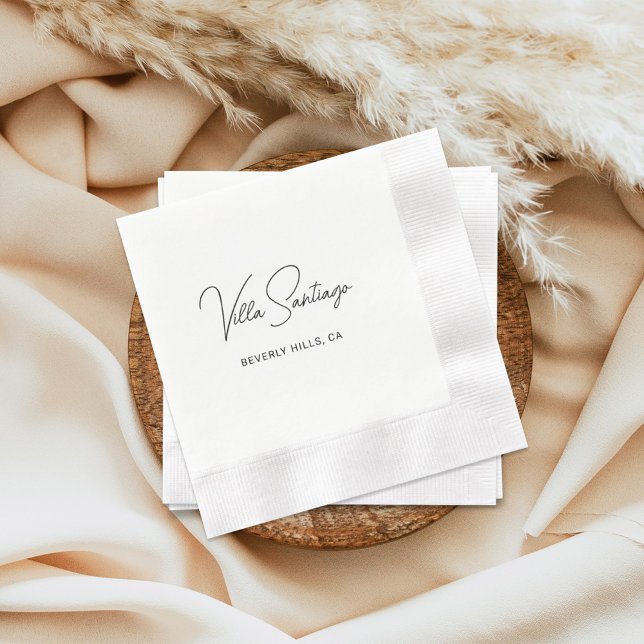 Personalized Modern Name of Home Residence Napkins (Creator Uploaded)