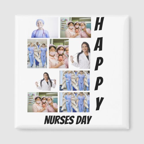 Personalized Modern Nurses Day 9  Photo Collage    Magnet