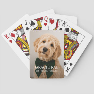 Personalized Modern Pet Dog Photo Poker Cards