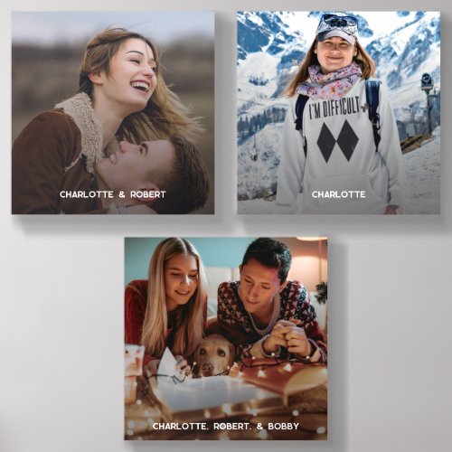 Personalized Modern Photo Collage Acrylic Photo Tile