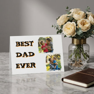 Personalized Modern Photo Collage Father's Day Card