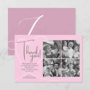 Personalized modern photo Collage Thank You Card