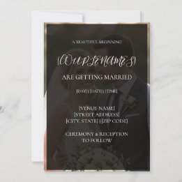 Personalized Modern Photo Overlay Wedding Invitation