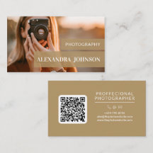 Personalized & Modern Photographer Business Card