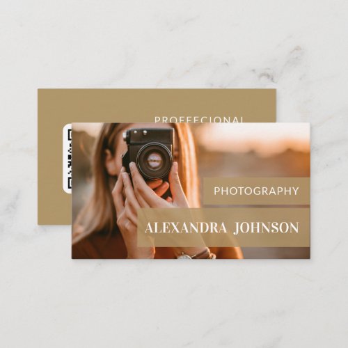 Personalized  Modern Photographer Business Card