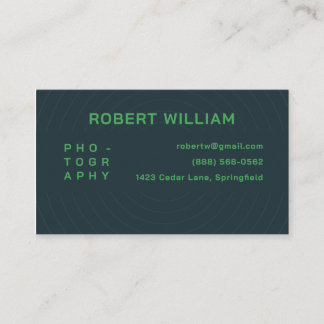 Personalized Modern Photography | Photographer Business Card