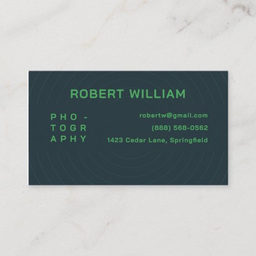 Personalized  Modern Photography | Photographer  Business Card