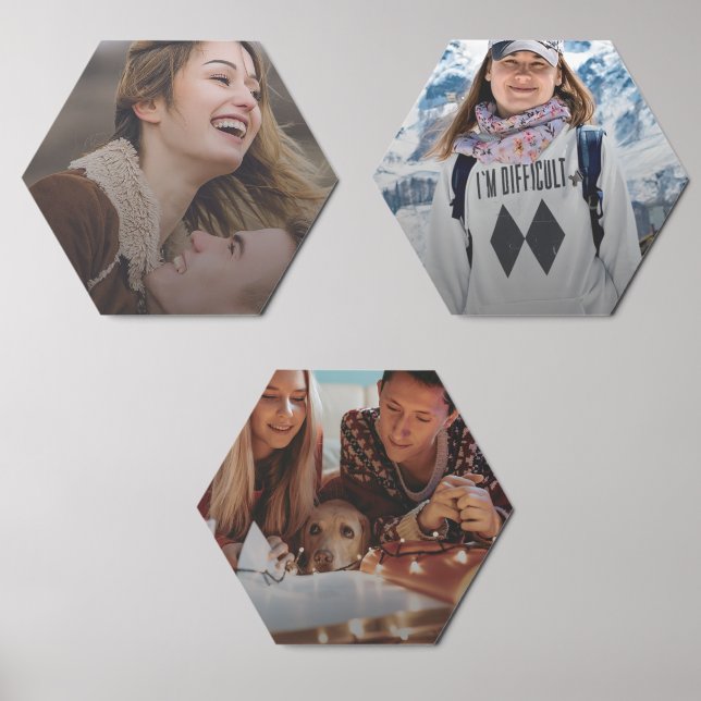 Personalized Modern Photos Foam Core Photo Tile (Front)